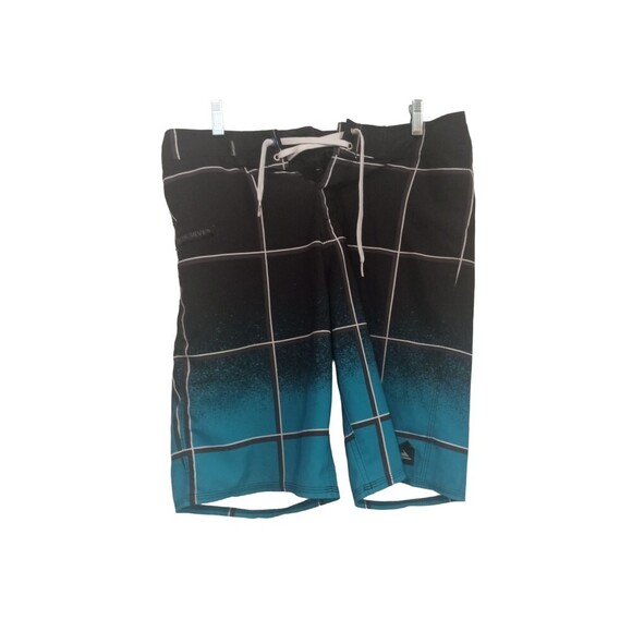 Quiksilver men's black and blue ombre style board shorts - Picture 1 of 6